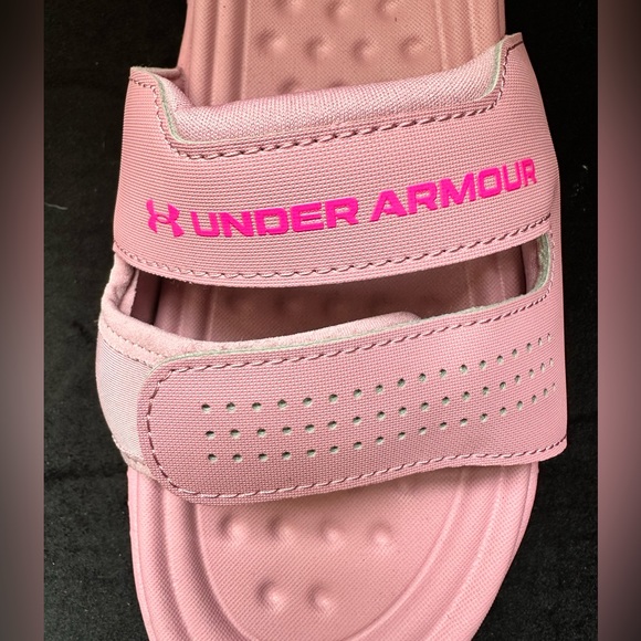 NEW Under Armour Womens Pink Slides - Picture 2 of 4